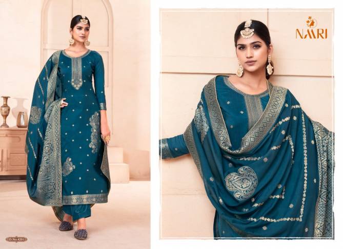 Nari Musk Muslin Jacquard Heavy Festive Wear Wholesale Designer Salwar Suits